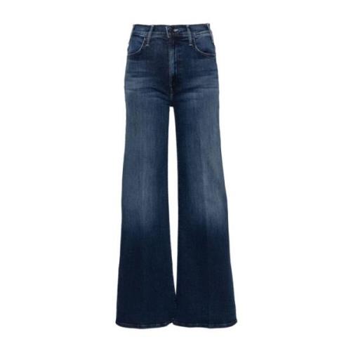 Blauwe Wide Leg Denim Jeans Mother , Blue , Dames