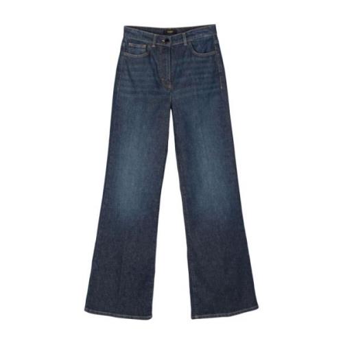 Flared Denim Broek Blauw Seventy , Blue , Dames