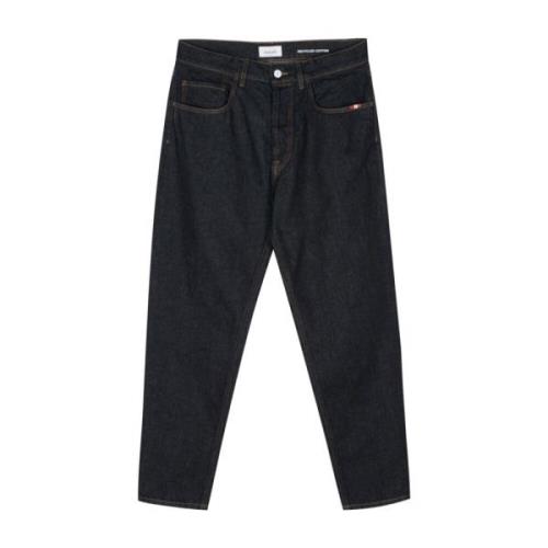 Blauwe Denim Jeans Amish , Blue , Heren