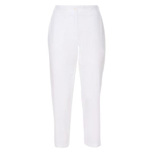 Witte Katoenen Slim Fit Broek Ottod'Ame , White , Dames