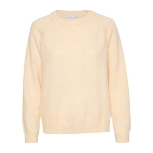 Ice Melange Gebreide Trui Saint Tropez , Beige , Dames