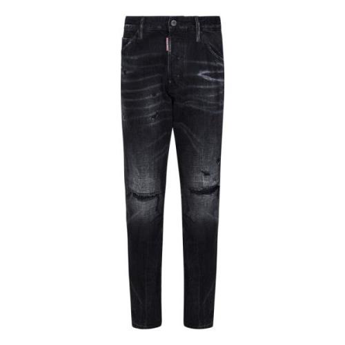 Zwarte Cool Guy Slim-Fit Jeans Dsquared2 , Black , Heren