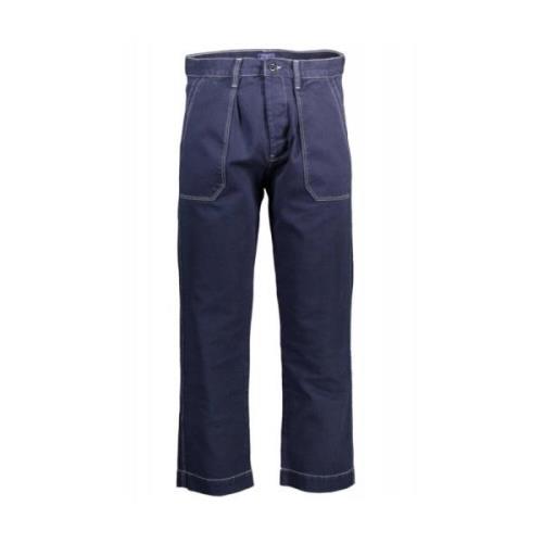 Blauwe Katoenen Broek Gant , Blue , Heren