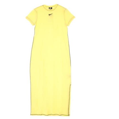 Icon Clash Maxi Jurk Lt Zitron Nike , Yellow , Dames