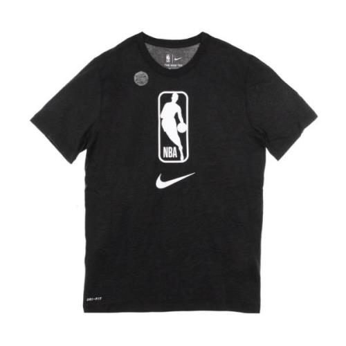 NBA Logo Zwart/Wit T-shirt Nike , Black , Heren