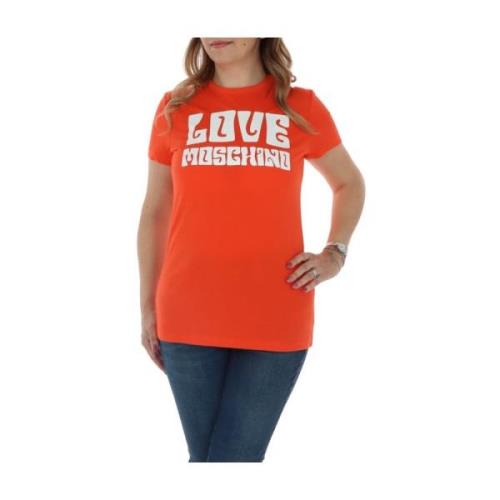 Grafisch T-shirt voor vrouwen Love Moschino , Orange , Dames