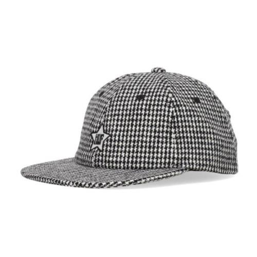 Houndstooth Platte Klep Pet Zwart HUF , Gray , Heren