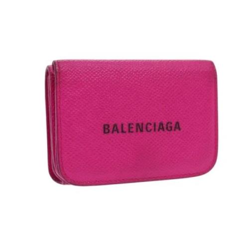 Pre-owned Leather wallets Balenciaga Vintage , Pink , Dames