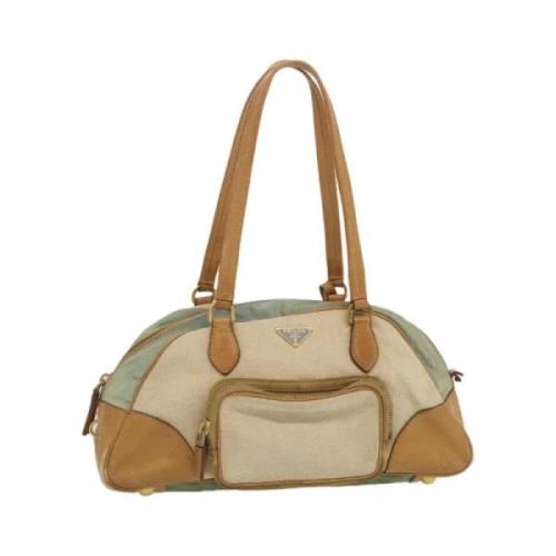 Pre-owned Cotton handbags Prada Vintage , Beige , Dames