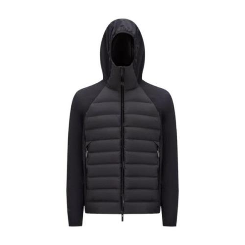 Zwarte Donsjas Micro Ripstop Capuchon Moncler , Black , Heren