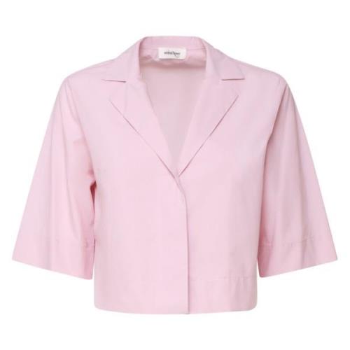 Korte mouw katoenen overhemd Marshmallow Ottod'Ame , Pink , Dames