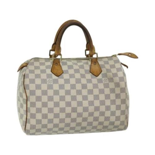 Pre-owned Canvas handbags Louis Vuitton Vintage , Beige , Dames