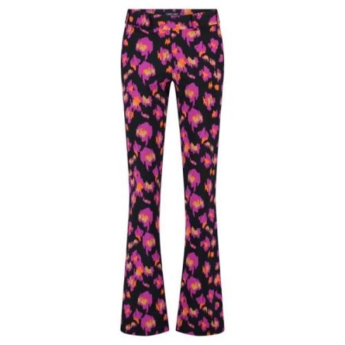 Art Leopard Flared Broek Lady Day , Multicolor , Dames