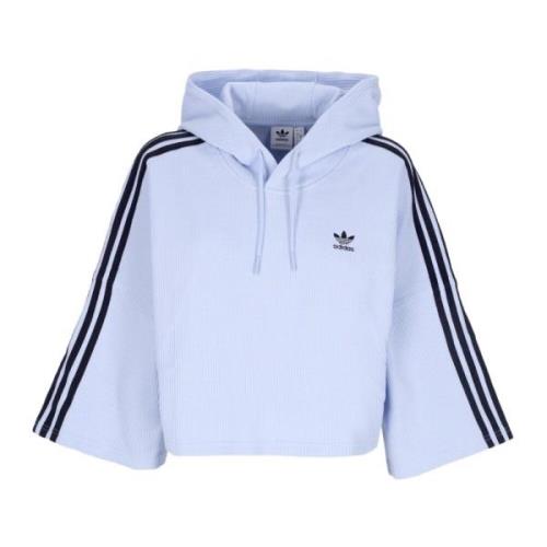 Blauwe Dawn Cropped Hoodie Lichtgewicht Sweatshirt Adidas , Blue , Dam...