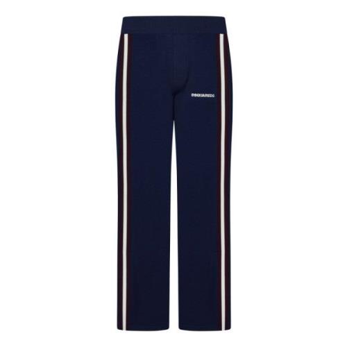 Navy Blauwe Slouchy Fit Broek Dsquared2 , Blue , Heren