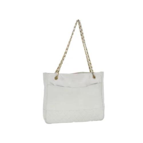 Pre-owned Canvas chanel-bags Chanel Vintage , White , Dames