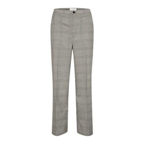 Grijze Geruite Wijde Broek Part Two , Gray , Dames