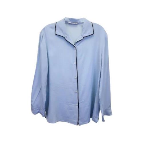 Pre-owned Silk tops Prada Vintage , Blue , Dames