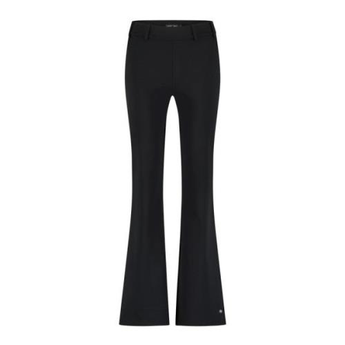 Flared Poppy Bonded Broek Zwart Lady Day , Black , Dames