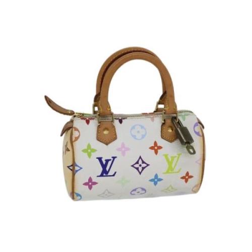 Pre-owned Canvas handbags Louis Vuitton Vintage , White , Dames