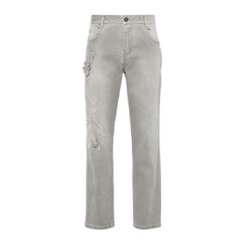 Grijze Distressed Denim Jeans Ermanno Scervino , Gray , Dames