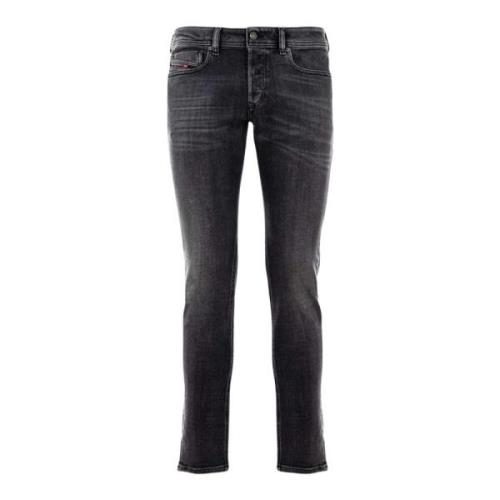 Heren Sleek Black Jeans Diesel , Black , Heren