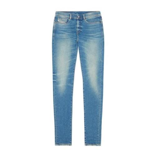 Slim Stretch Jeans - Light Denim Diesel , Blue , Heren