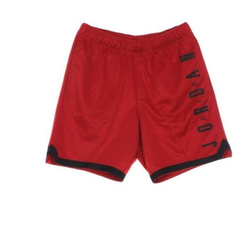 Grafische Gebreide Basketbalshorts Rood/Zwart Jordan , Red , Heren