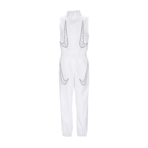 Mouwloze Sportkleding Jumpsuit Wit/Zwart Nike , White , Dames