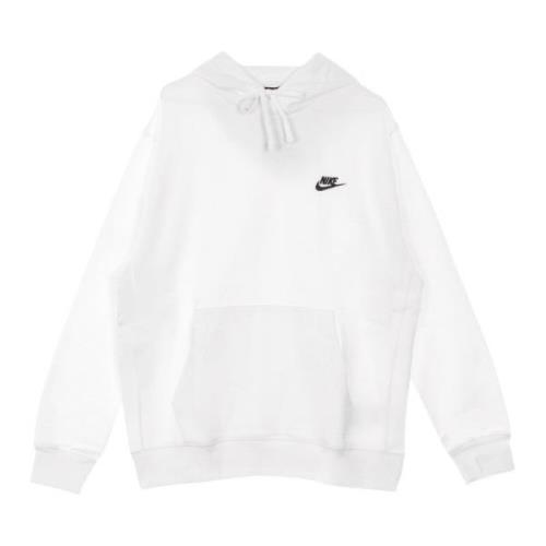 Club Fleece Hoodie Wit/Zwart Nike , White , Heren