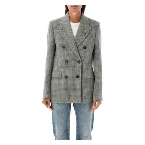 Kalamata Check Blazer Jas Golden Goose , Gray , Dames