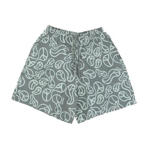 Wijde Salie Dames Shorts All Over Print HUF , Multicolor , Dames