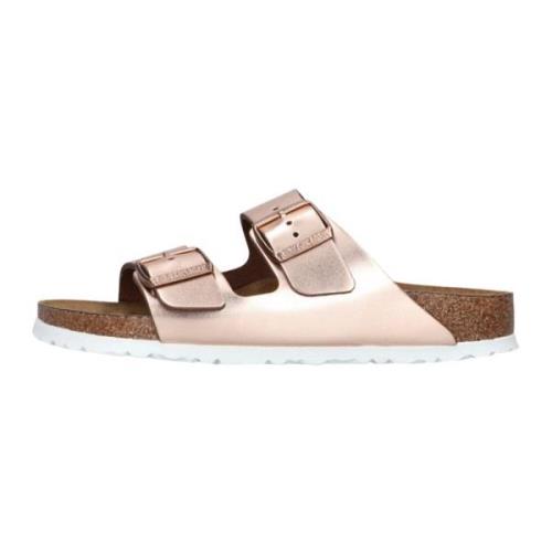 Bronze Shine Slippers Stijlvol Comfort Birkenstock , Yellow , Dames