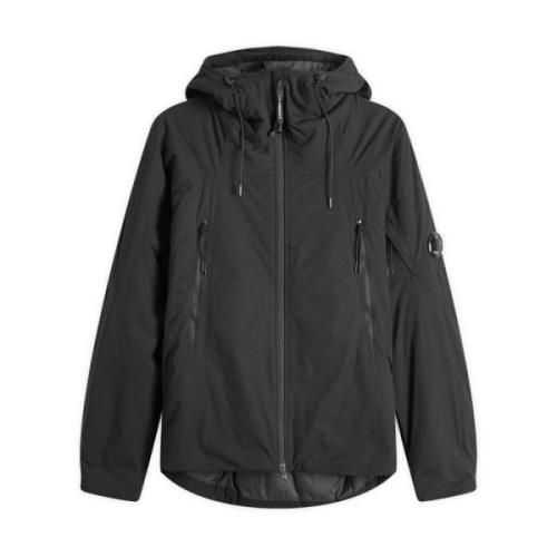 Zwarte Pro-Tek Hooded Gewatteerde Jas C.p. Company , Black , Heren