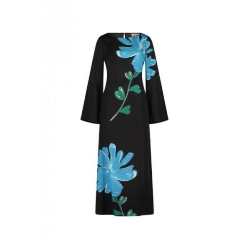 Bloemenprint Midi Jurk Fabienne Chapot , Black , Dames