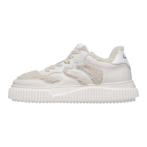 Leather and wool sneakers Laura 2 Voile Blanche , White , Dames