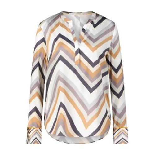 Zijden Patroon Blouse Herzen's Angelegenheit , Multicolor , Dames