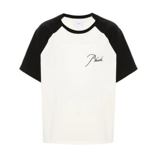 Vintage Black Raglan Tee Rhude , White , Heren