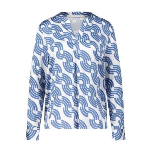 Zijden Golf Blouse Herzen's Angelegenheit , Blue , Dames