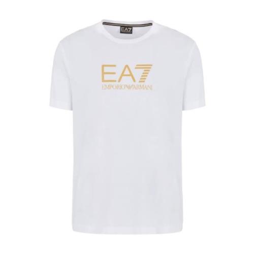 Korte Mouw T-Shirt Sportieve Stijl Emporio Armani EA7 , White , Heren