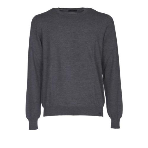 Antracietgrijze Crew Neck Sweater Fay , Gray , Heren