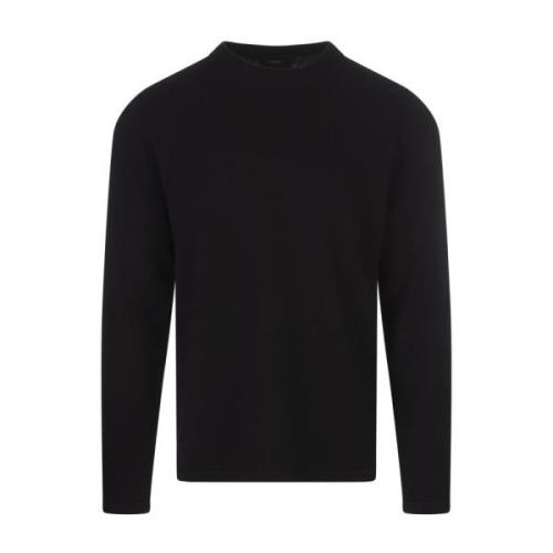 Kasjmier Crew Neck Zwarte Trui Vince , Black , Heren