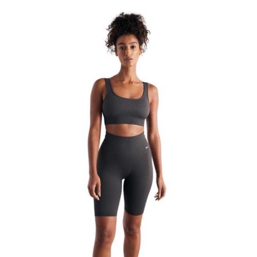 Ribbed Seamless Biker Shorts Aim'n , Gray , Dames