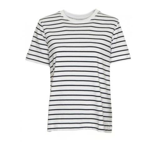 Basis Ronde Hals T-shirt Samsøe Samsøe , White , Dames