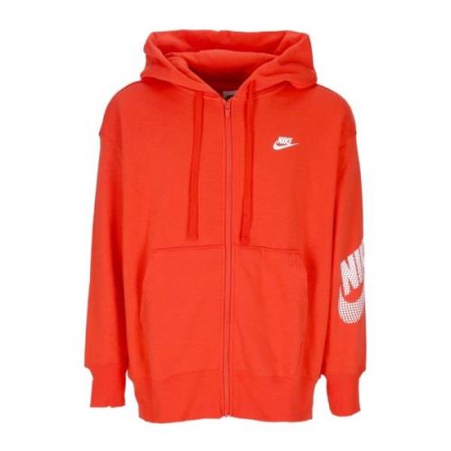 Sportswear Zip Hoodie Rood Fleece Nike , Red , Dames