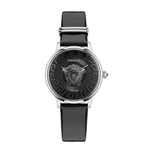 Medusa Alchemy Zwart Zilver Horloge Versace , Black , Heren