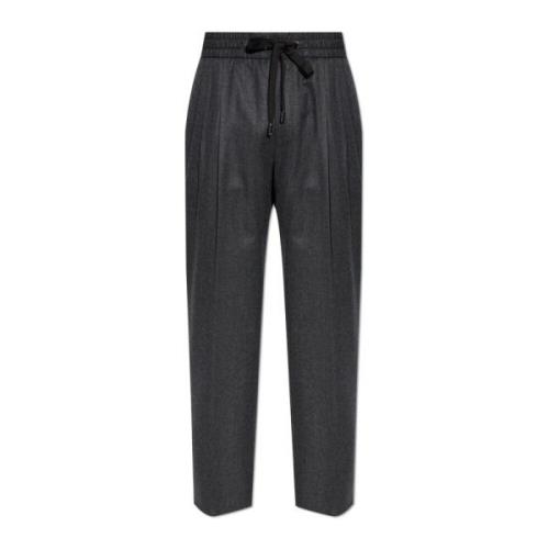 Wollen broek Dolce & Gabbana , Gray , Heren