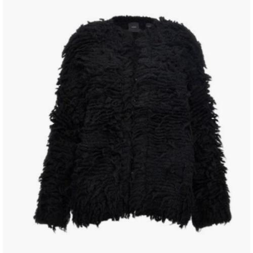 Stijlvolle Faux Fur Shearling Jassen Pinko , Black , Dames