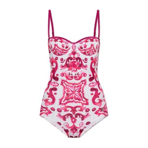 Pak met Majolica patroon Dolce & Gabbana , Pink , Dames