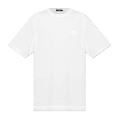 T-shirt met ronde hals Dolce & Gabbana , White , Heren